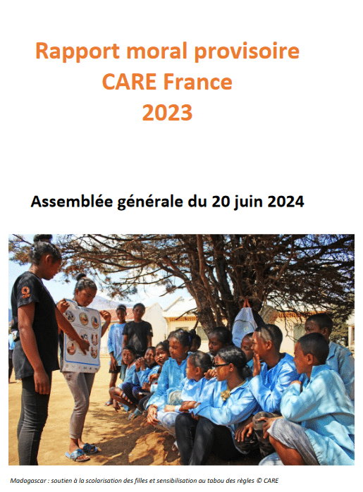 Rapport moral provisoire de CARE France 2023